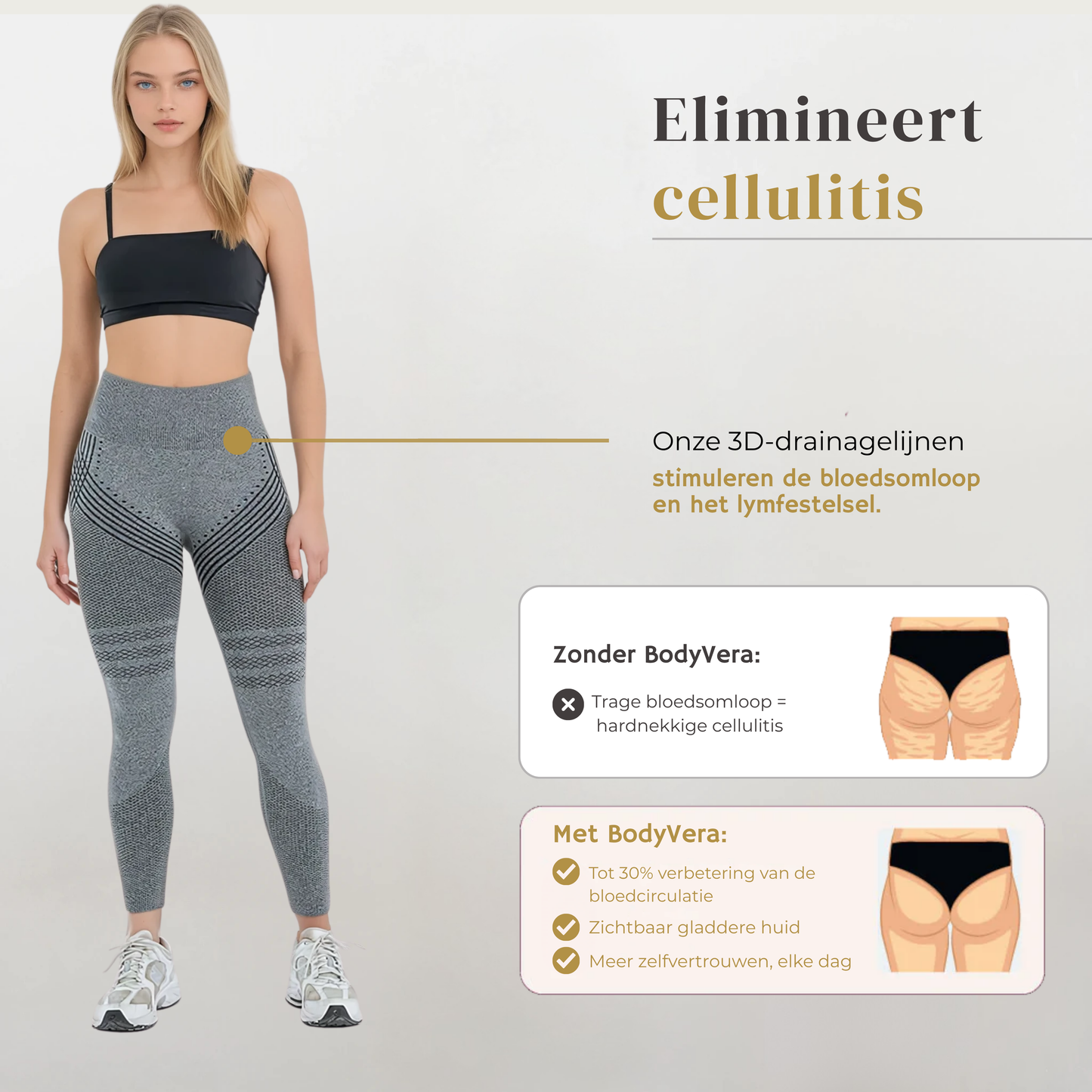 Anti Cellulitis 3D-Legging | Grijs