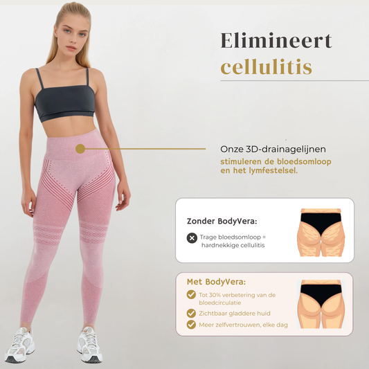 Anti Cellulitis 3D-Legging | Pastel Roze