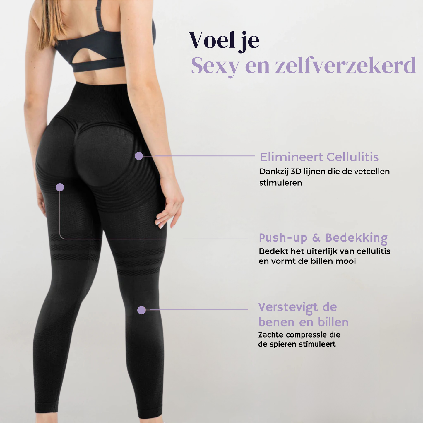 Anti Cellulitis 3D-Legging | Zwart