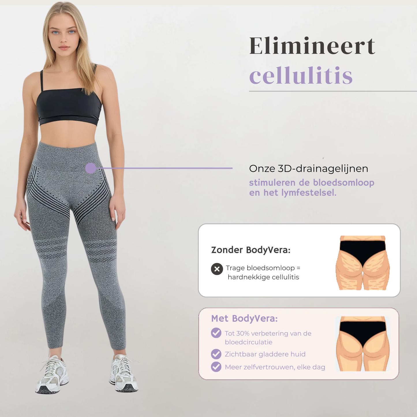 Anti Cellulitis 3D-Legging | Grijs