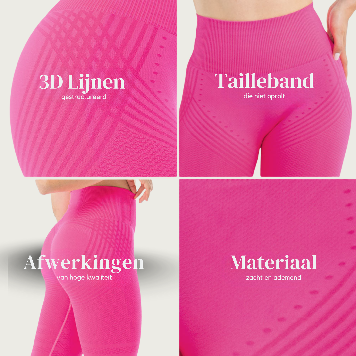 Anti Cellulitis 3D-Legging | Roze