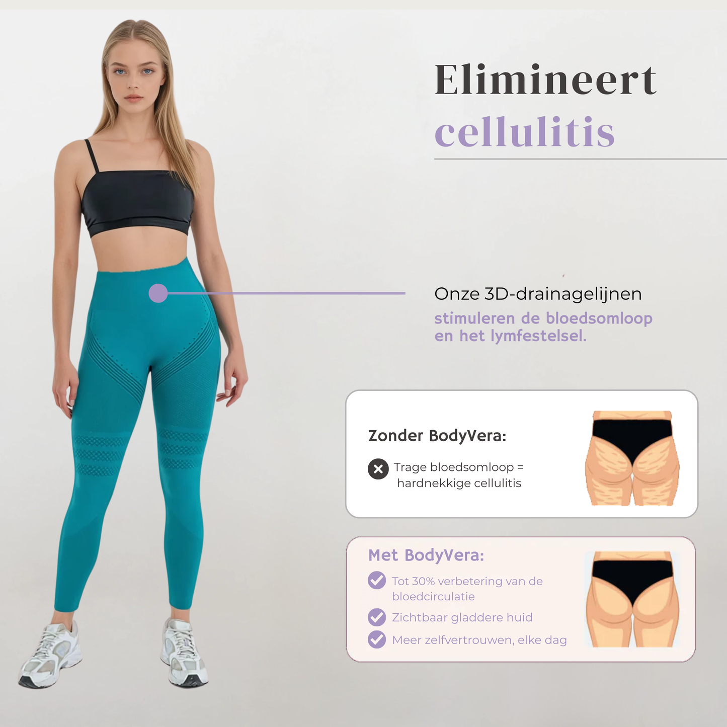 Anti Cellulitis 3D-Legging | Pauw Groen