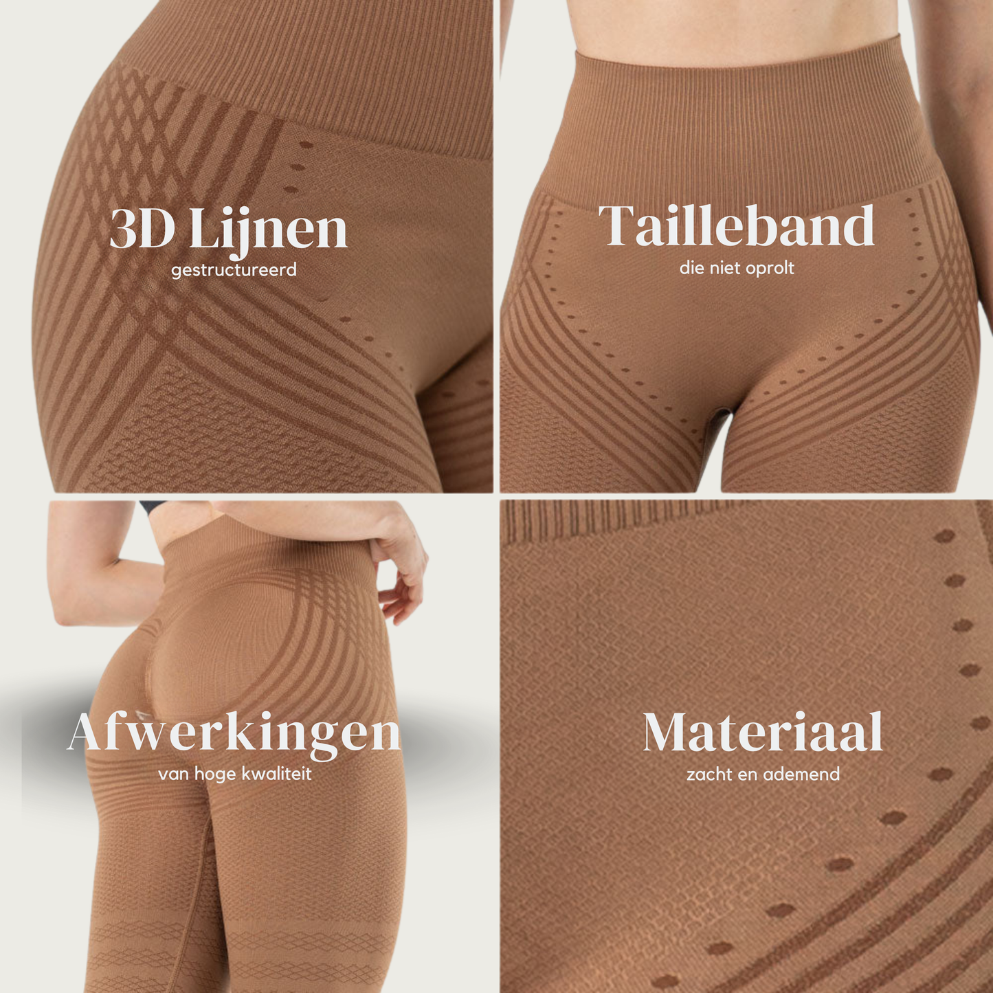 Anti Cellulitis 3D-Legging | Bruin
