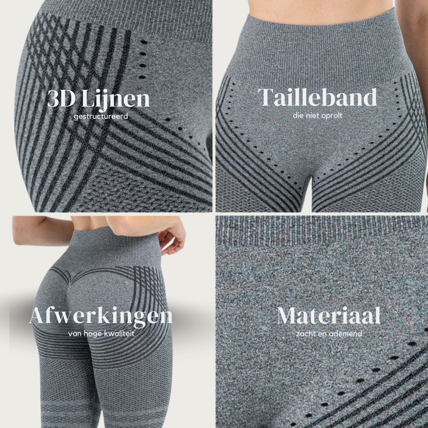 Anti Cellulitis 3D-Legging | Grijs
