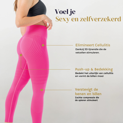 Anti Cellulitis 3D-Legging | Roze