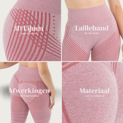 Anti Cellulitis 3D-Legging | Pastel Roze
