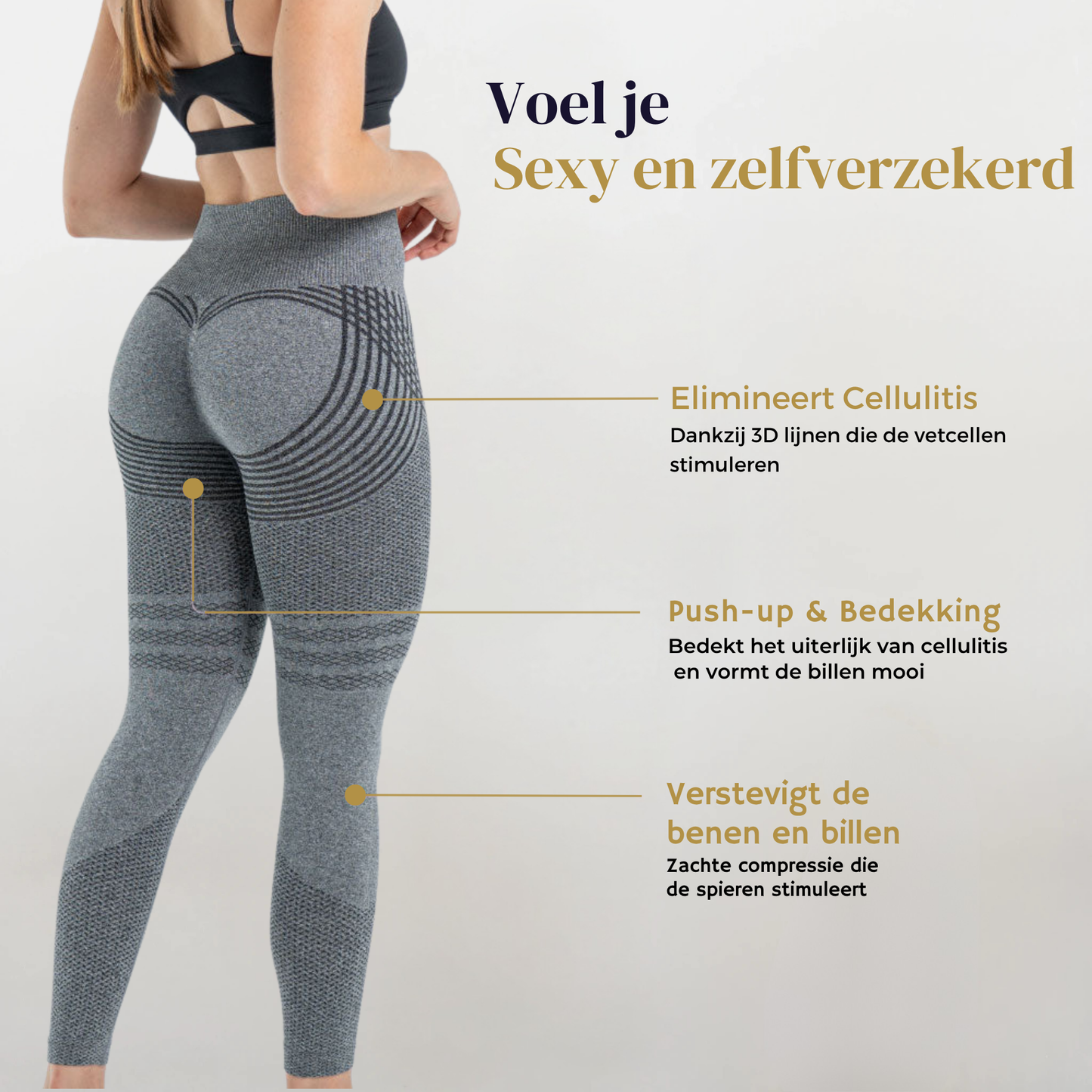 Anti Cellulitis 3D-Legging | Grijs